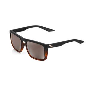 Slnečné okuliare 100 % RENSHAW čierno-hnedé (strieborné sklá)