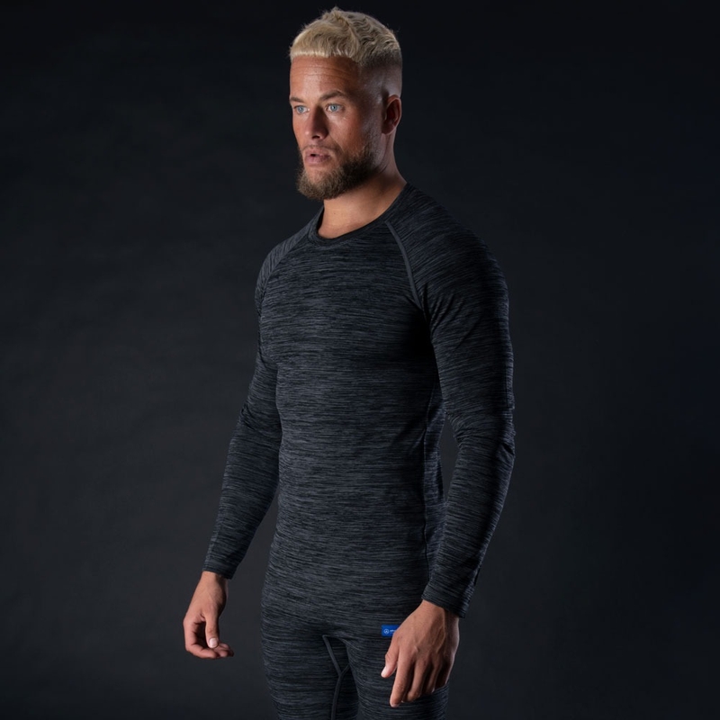 Termo tričko Oxford Advanced Base Layer čierno-šedé - dlhý rukáv