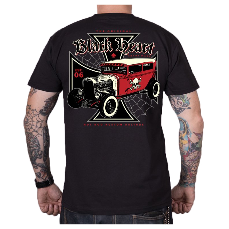 Pánske tričko Black Heart Red Devil čierne výpredaj