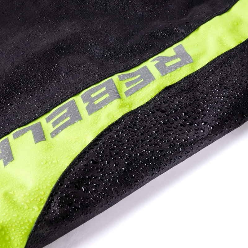 Moto nohavice do dažďa Rebelhorn Patrol čierno-fluo žlté