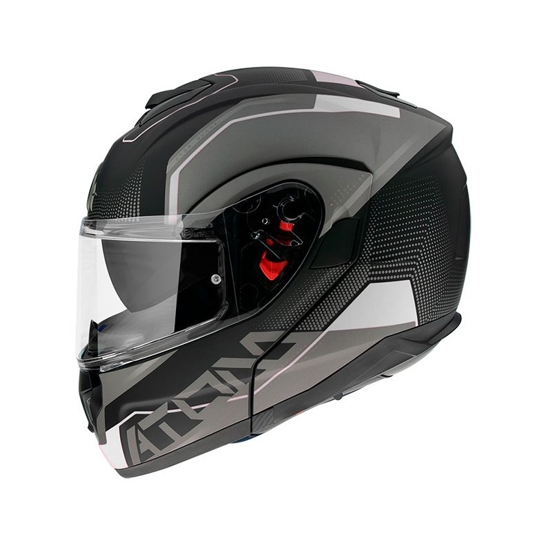 Vyklápacia prilba na motocykel MT Atom SV Quark čierno-šedo-biela - II. akosť