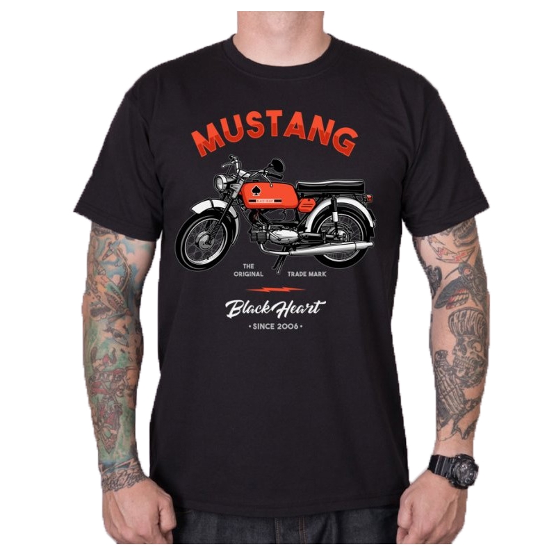 Pánske tričko Black Heart Mustang