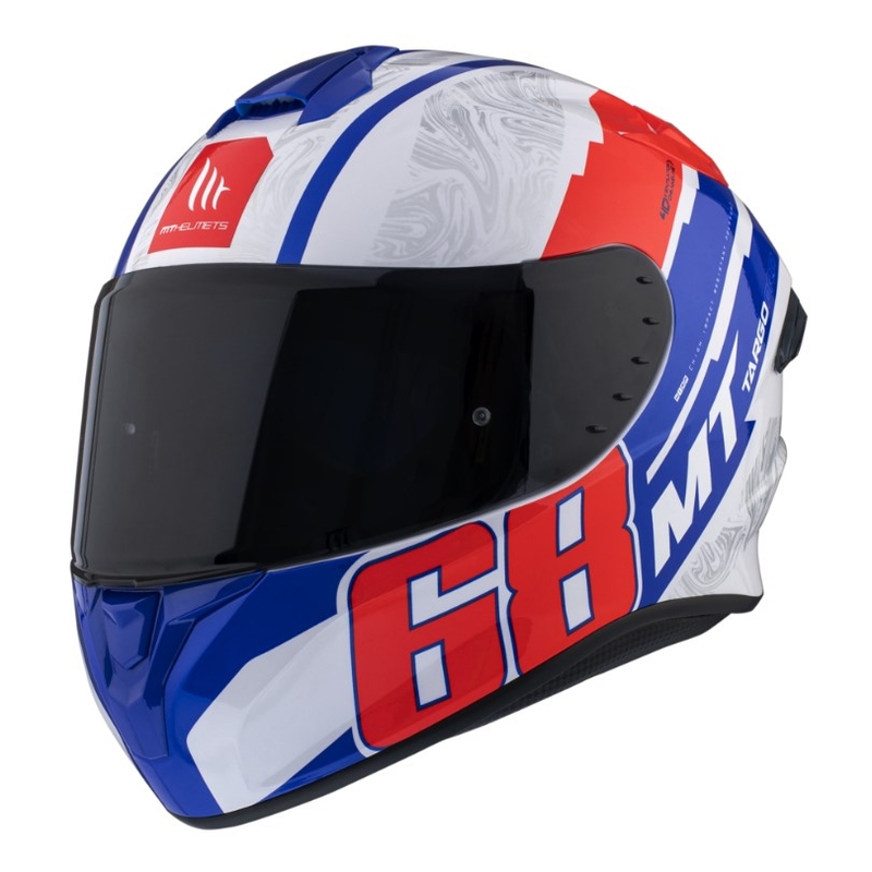 Integrálna prilba na motocykel MT FF106 Pro Targo Pro Welcome A5 bielo-modro-červená výpredaj