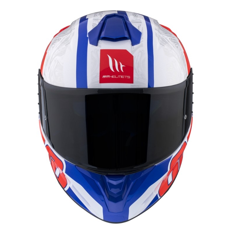 Integrálna prilba na motocykel MT FF106 Pro Targo Pro Welcome A5 bielo-modro-červená výpredaj