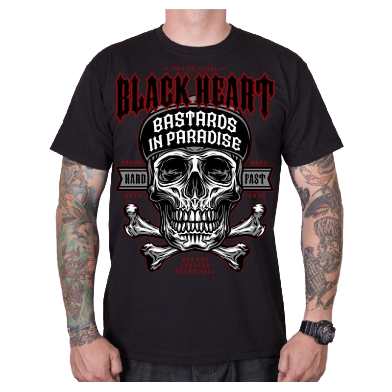 Pánske tričko Black Heart Bastard In Paradise čierne