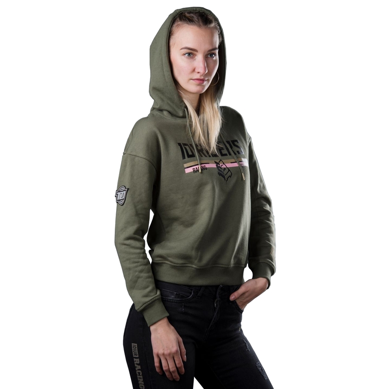 Dámska mikina 101 Riders Fly Hood tmavo zelená výpredaj
