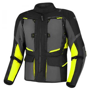 Bunda na motocykel Shima Hero 2.0 čierno-sivo-fluorescenčno žltá