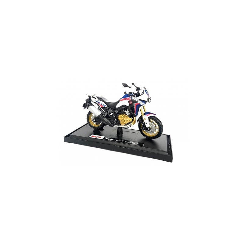 Model motocykla Maisto Honda African Twin bielo-modro-červená
