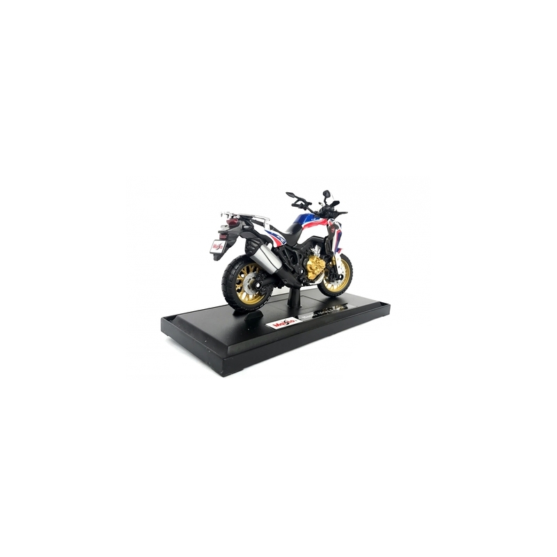 Model motocykla Maisto Honda African Twin bielo-modro-červená