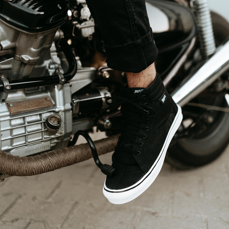 Motocyklová obuv BROGER California čierno-biela
