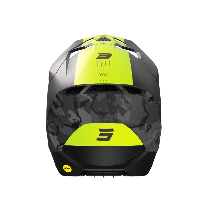 Motokrosová prilba Shot Race Camo čierno-sivo-fluorescenčno žltá výpredaj