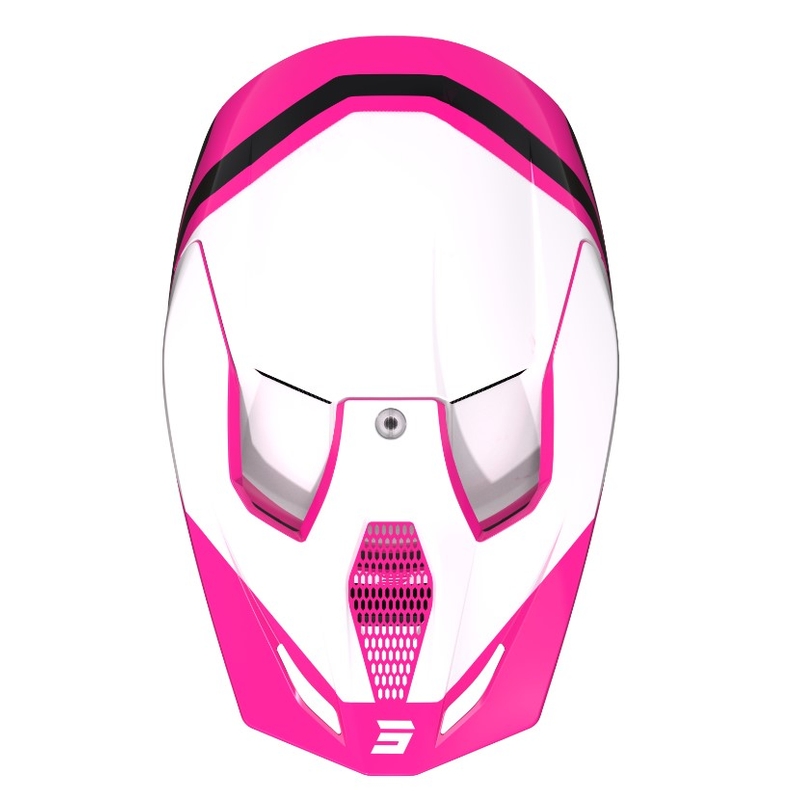 Motokrosová prilba Shot Race Sky bielo-ružová