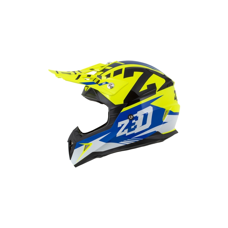 Motokrosová prilba ZED X1.9 modro-fluorescenčno žlto-čierno-biela