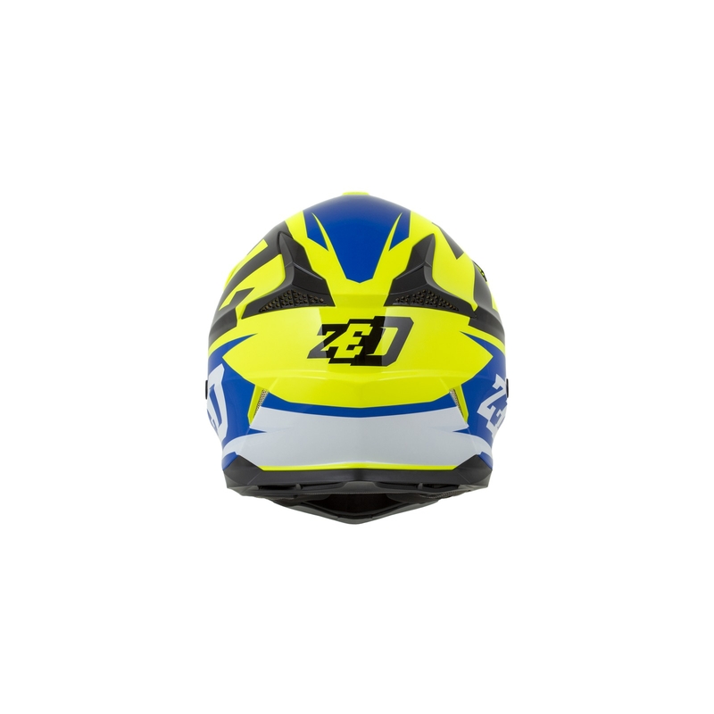 Motokrosová prilba ZED X1.9 modro-fluorescenčno žlto-čierno-biela