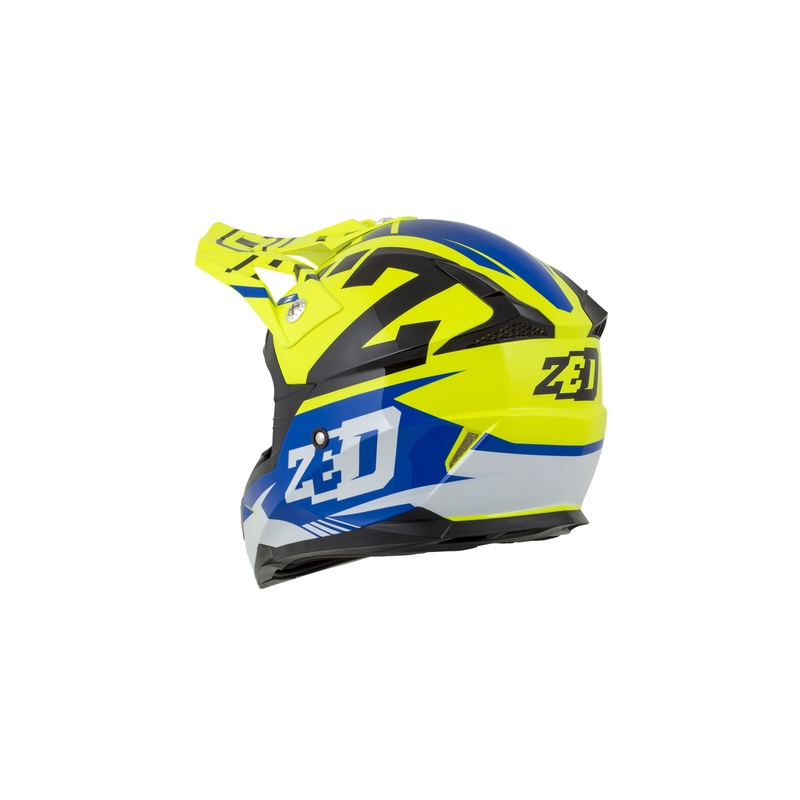 Motokrosová prilba ZED X1.9 modro-fluorescenčno žlto-čierno-biela