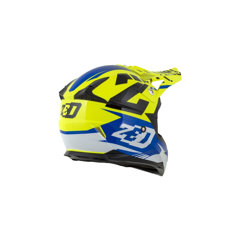 Motokrosová prilba ZED X1.9 modro-fluorescenčno žlto-čierno-biela