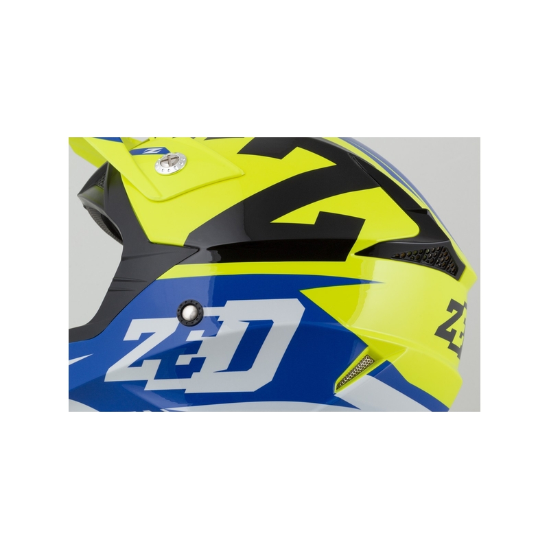 Motokrosová prilba ZED X1.9 modro-fluorescenčno žlto-čierno-biela