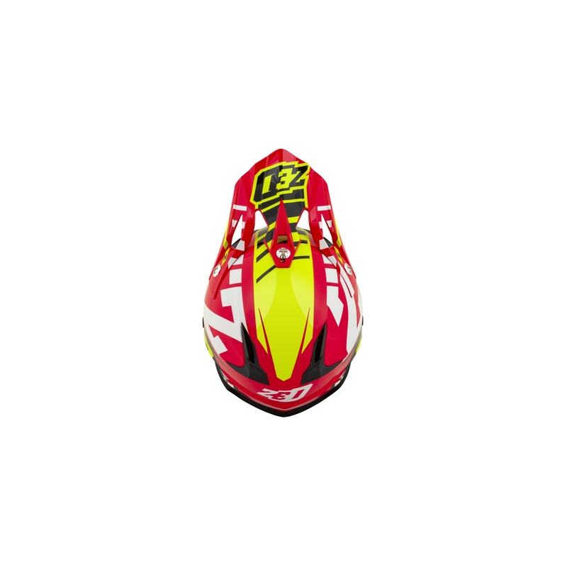 Detská motokrosová prilba ZED X1.9D červeno-fluorescenčno žlto-čierno-biela