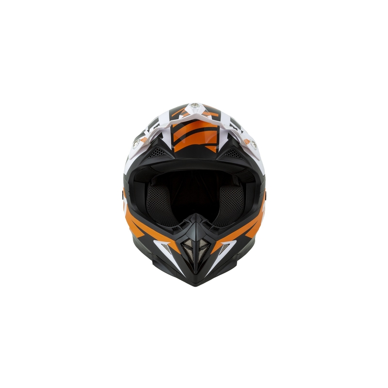 Detská motokrosová prilba ZED X1.9D oranžovo-čierno-biela