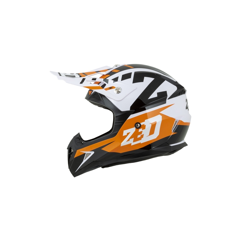 Detská motokrosová prilba ZED X1.9D oranžovo-čierno-biela