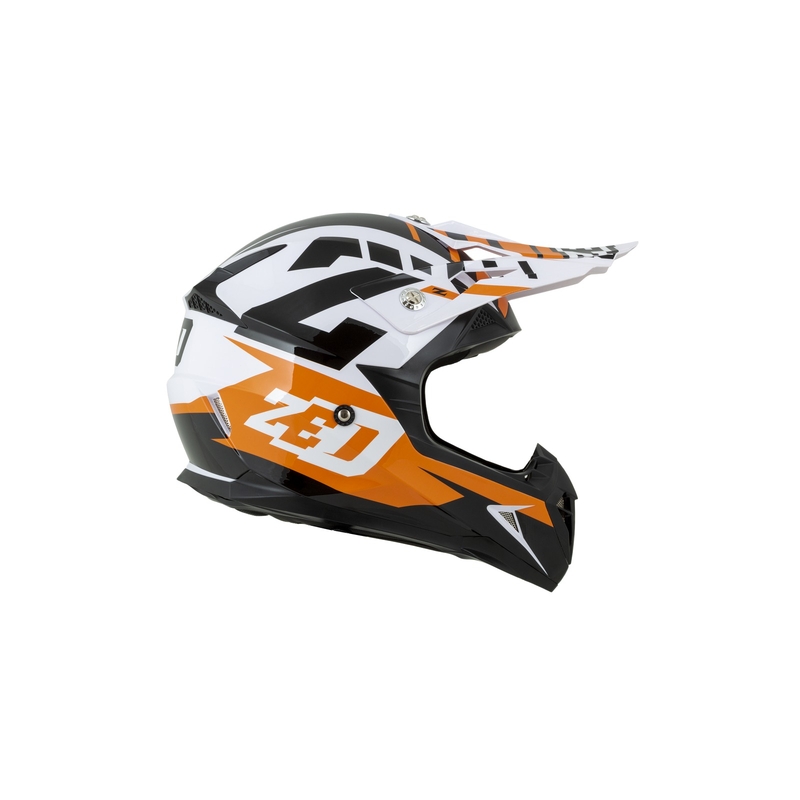 Detská motokrosová prilba ZED X1.9D oranžovo-čierno-biela