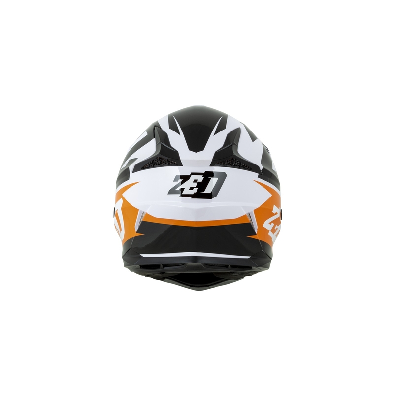 Detská motokrosová prilba ZED X1.9D oranžovo-čierno-biela