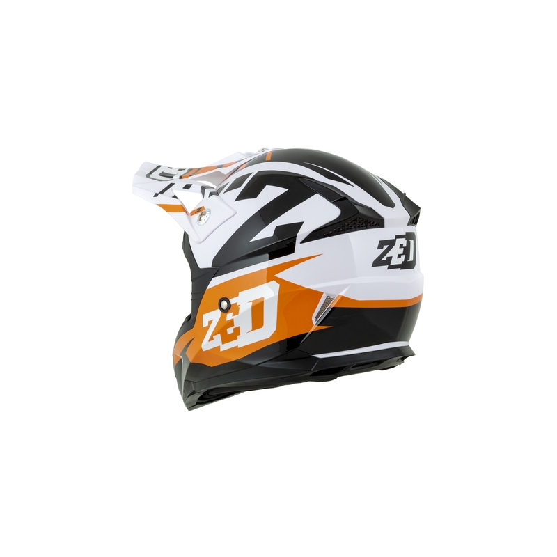 Detská motokrosová prilba ZED X1.9D oranžovo-čierno-biela
