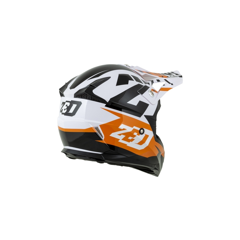 Detská motokrosová prilba ZED X1.9D oranžovo-čierno-biela