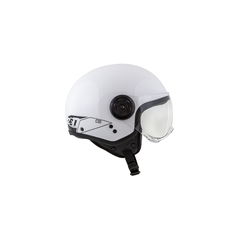 Otvorená prilba na motocykel ZED C30 bielo-čierna