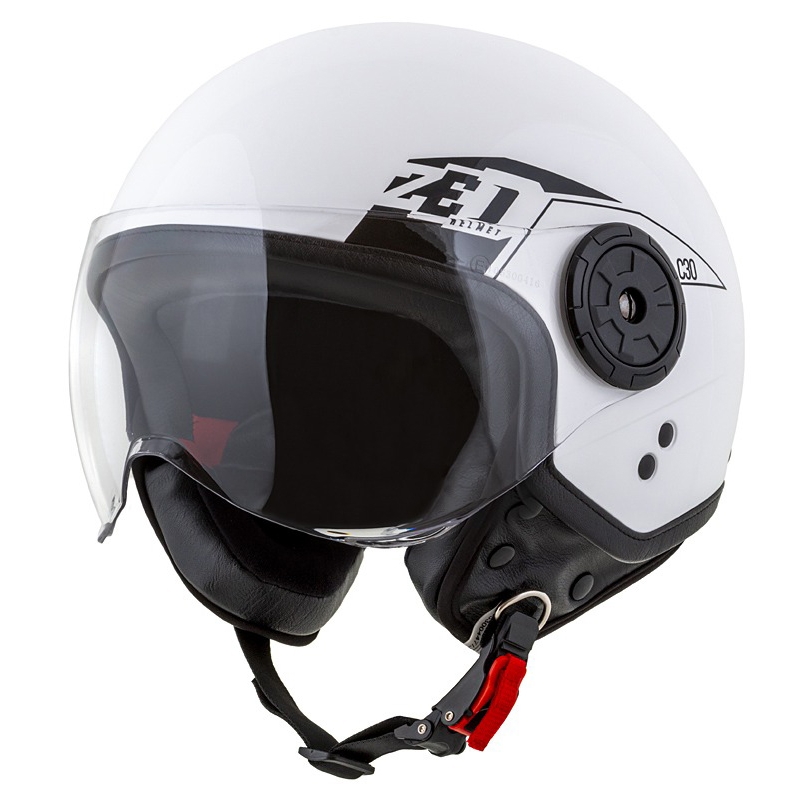 Otvorená prilba na motocykel ZED C30 bielo-čierna
