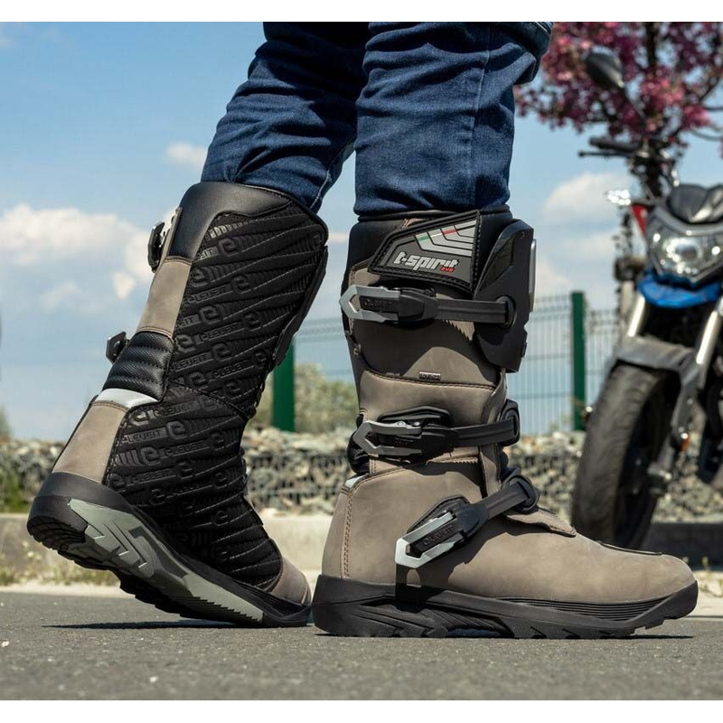 Vysoké čižmy na motocykel Eleveit T Spirit Evo WP hnedé