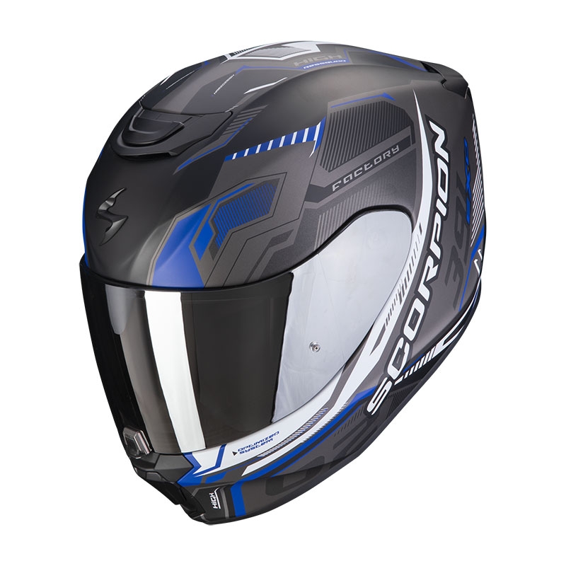 Integrálna prilba na motocykel Scorpion EXO-391Haut čierno-strieborno-modrá