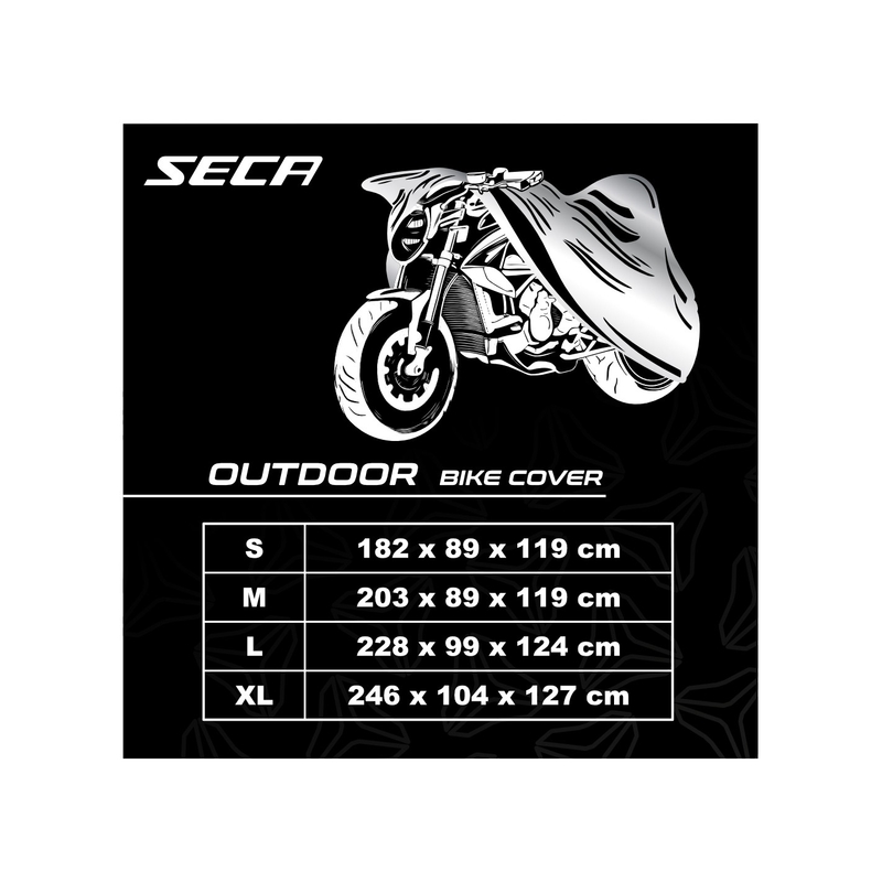 Plachta na motocykel SECA Cover Outdoor čierna výpredaj