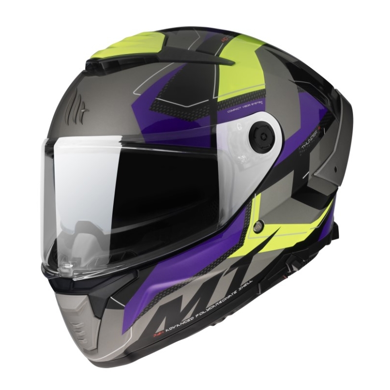 Integrálna prilba na motocykel MT Thunder 4 SV Valiant B2 sivo-modro-fluo žltá