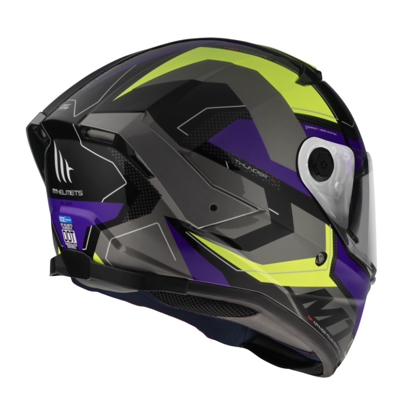 Integrálna prilba na motocykel MT Thunder 4 SV Valiant B2 sivo-modro-fluo žltá