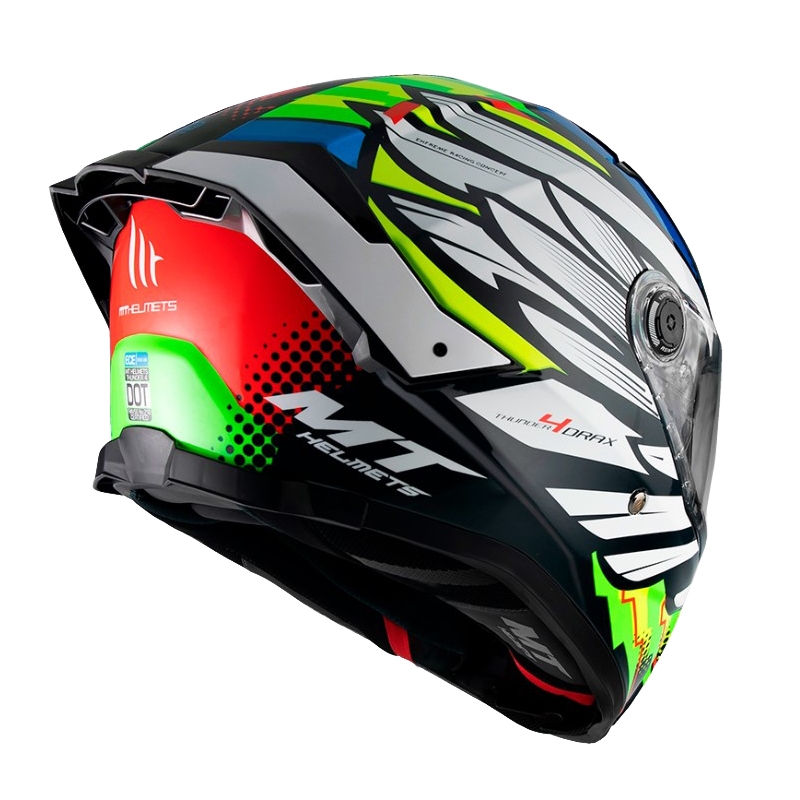 Integrálna prilba na motocykel MT Thunder 4 SV Drax B7 čierno-červeno-zeleno-modro-biela