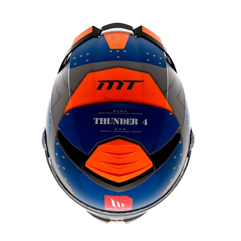 Integrálna prilba na motocykel MT Thunder 4 SV Cheep A7 oranžovo-modro-sivá