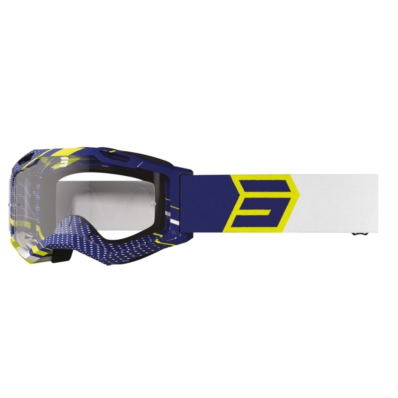 Motokrosové okuliare Shot Assault 2.0 Drop žlto-modro-biele