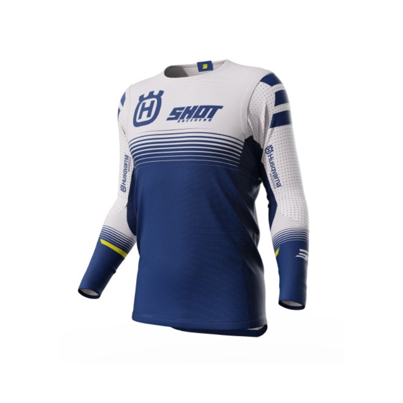 Motokrosový dres Shot Aerolite Husqvarna LE 2023 bielo-modrý výpredaj