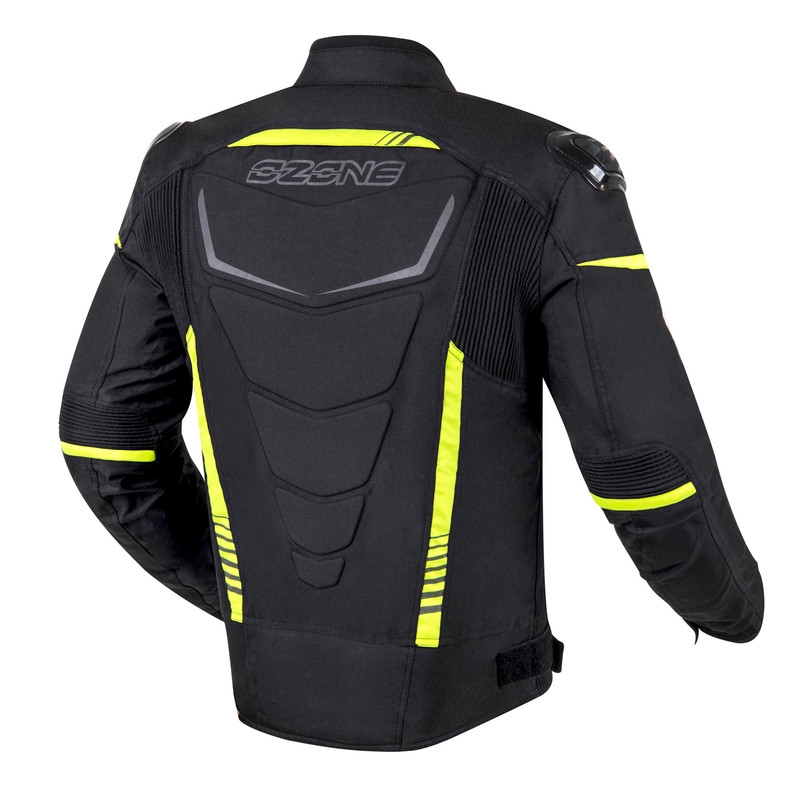 Bunda na motocykel Ozone Pulse čierno-fluorescenčno žltá