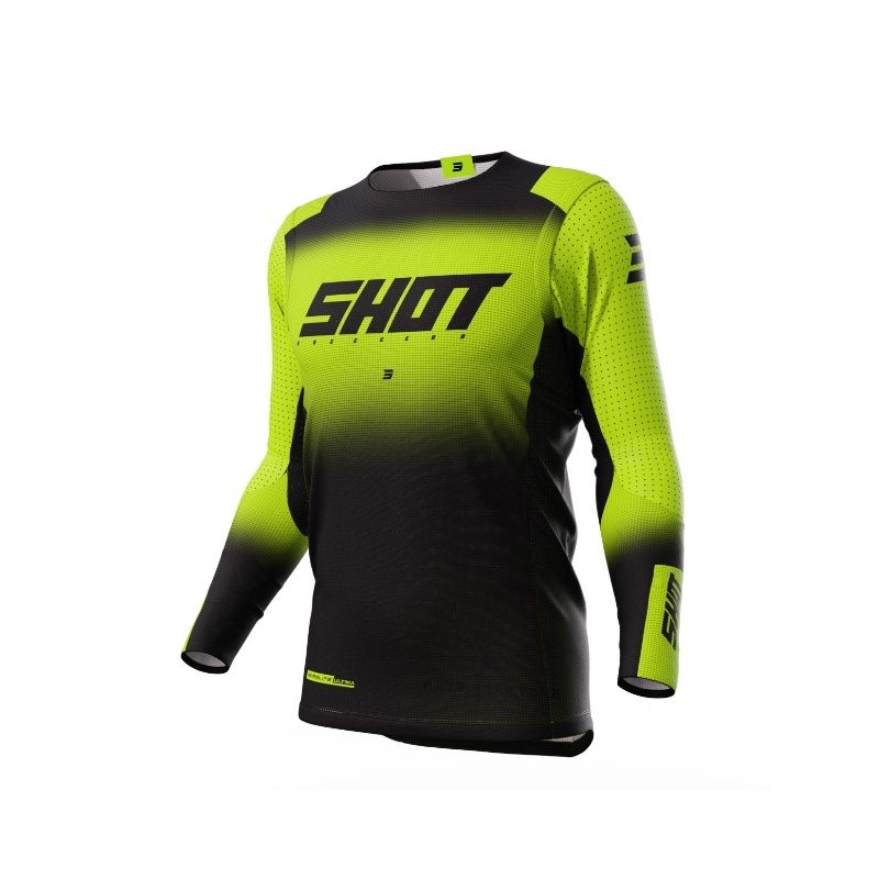 Motokrosový dres Shot Aerolite Ultima čierno-fluorescenčno žltý
