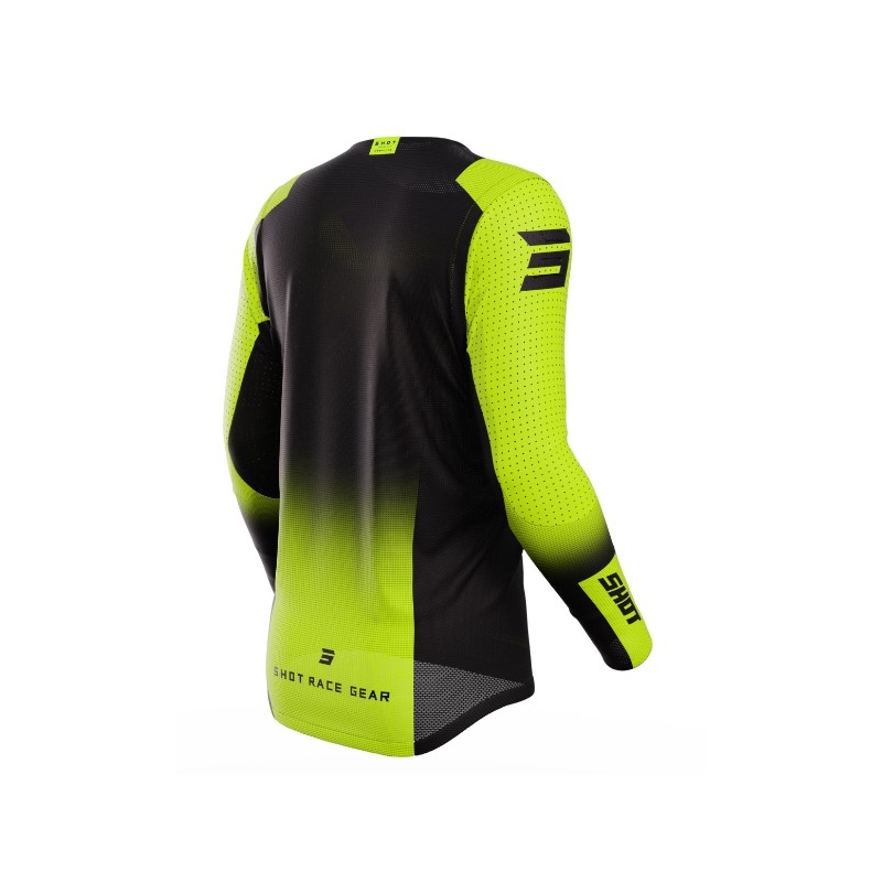 Motokrosový dres Shot Aerolite Ultima čierno-fluorescenčno žltý