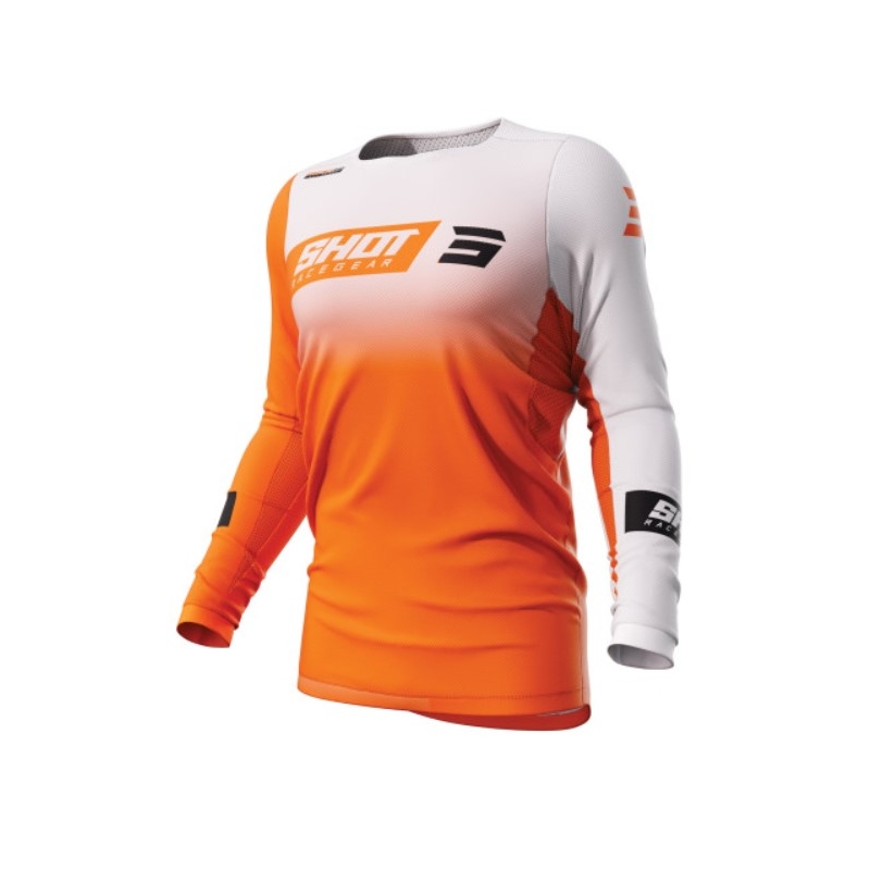 Motokrosový dres Shot Contact Scope bielo-oranžový výpredaj