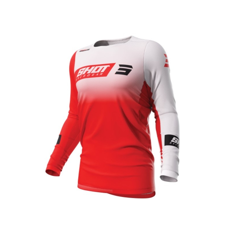 Motokrosový dres Shot Contact Scope bielo-červený výpredaj