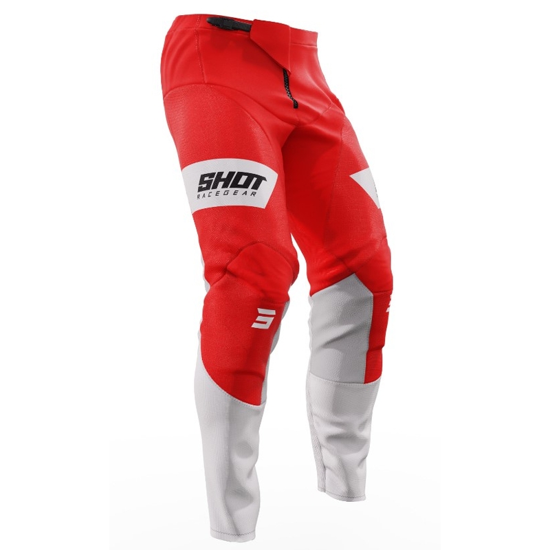 Motokrosové nohavice Shot Contact Scope bielo-červené výpredaj
