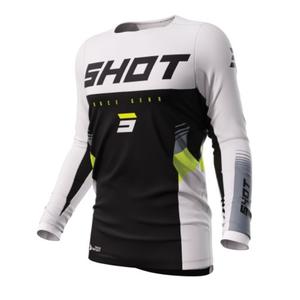 Motokrosový dres Shot Contact Tracer čierno-bielo-fluo žltý