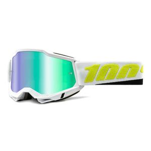 Motocyklové okuliare 100 % ACCURI 2 Payeto čierno-žlto-biele (zelené plexisklo)