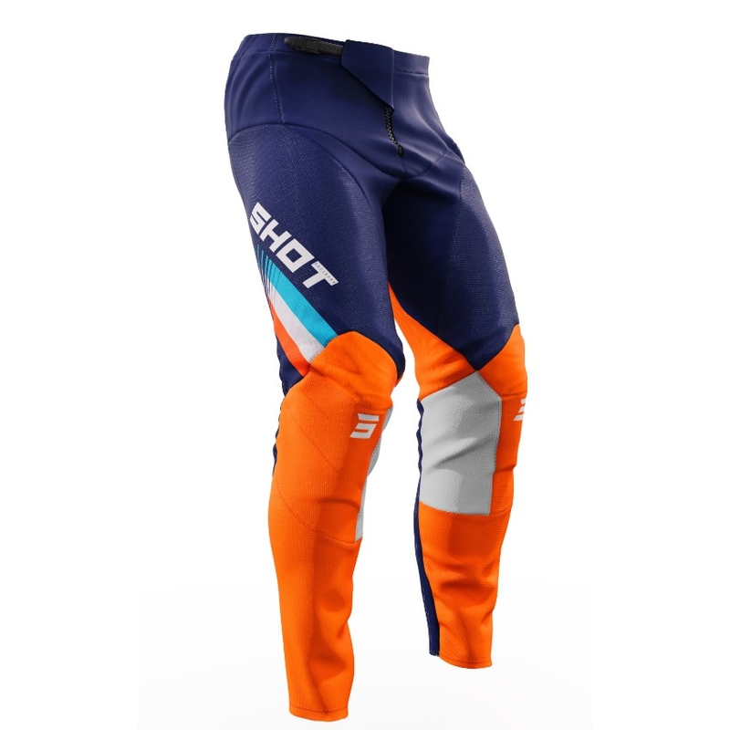 Motokrosové nohavice Shot Contact Tracer modro-oranžové výpredaj
