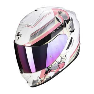 Integrálna prilba na motocykel Scorpion EXO-1400 EVO Air Gaia perleťovo bielo-ružová