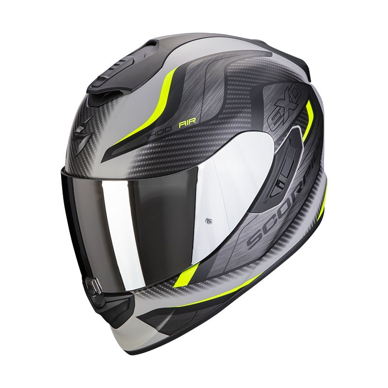 Integrálna prilba na motocykel Scorpion EXO-1400 EVO Air Attune šedo-čierno-fluorescenčno žltá matná